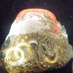 Gold and Silver Mystery Jewelry Bag